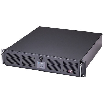 Axiomtek AX61221TM 2U Rackmount Chassis for ATX Motherboard, 3-slot expansion, black, w/o power supply